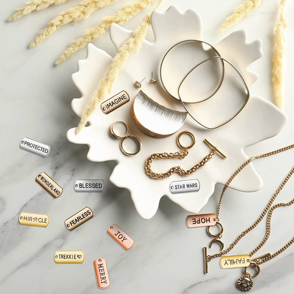 40 Pieces Word Charms Pendants Engraved Motivational Charms Pendants Jew… - Picture 11 of 12